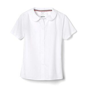 3/$25 Classic White Peter Pan Collar School Uniform Button Down Top
